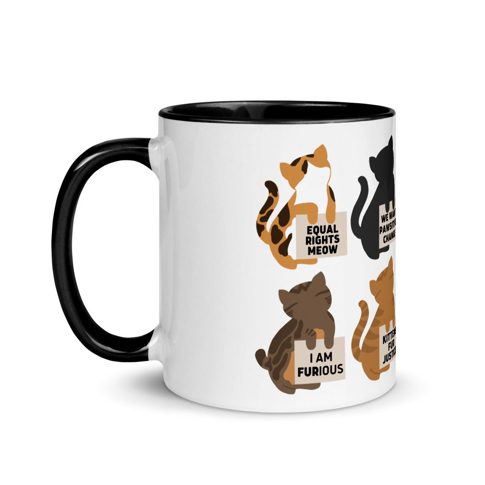 Protesting Cats Mug