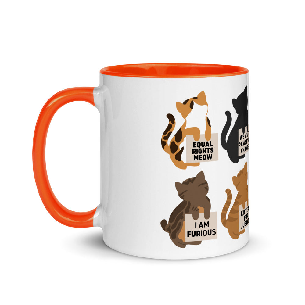 Protesting Cats Mug