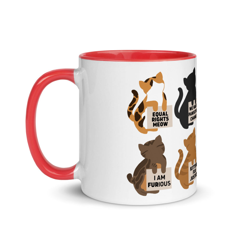 Protesting Cats Mug
