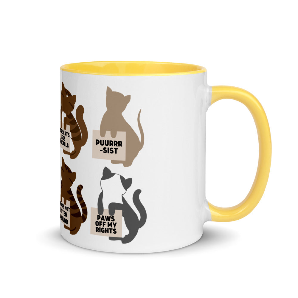 Protesting Cats Mug