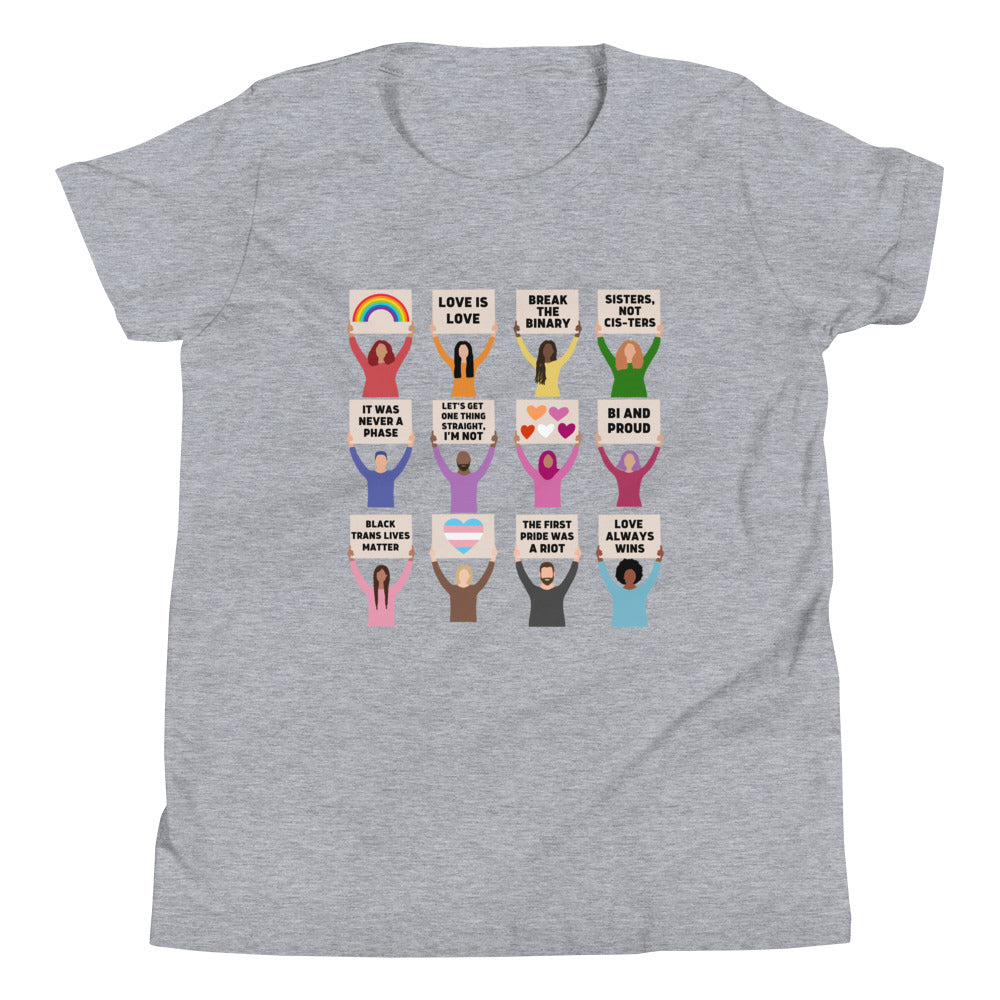 LGBTQIA+ Pride Protest Youth T-Shirt