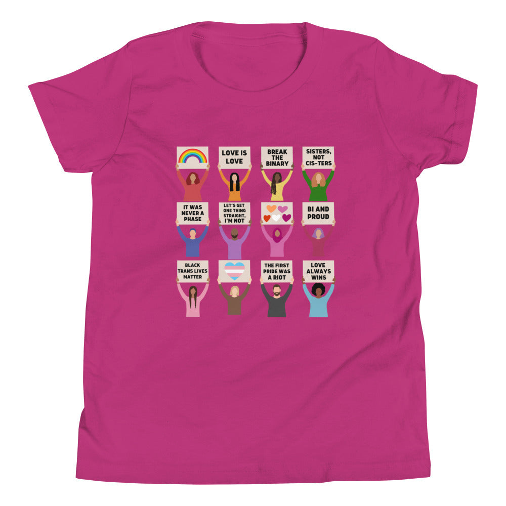 LGBTQIA+ Pride Protest Youth T-Shirt