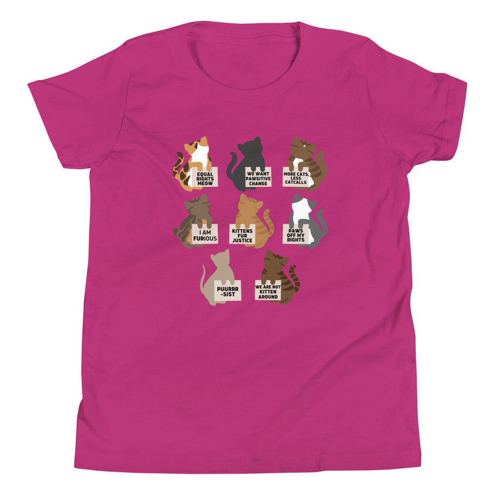 Protesting Cats Youth T-Shirt