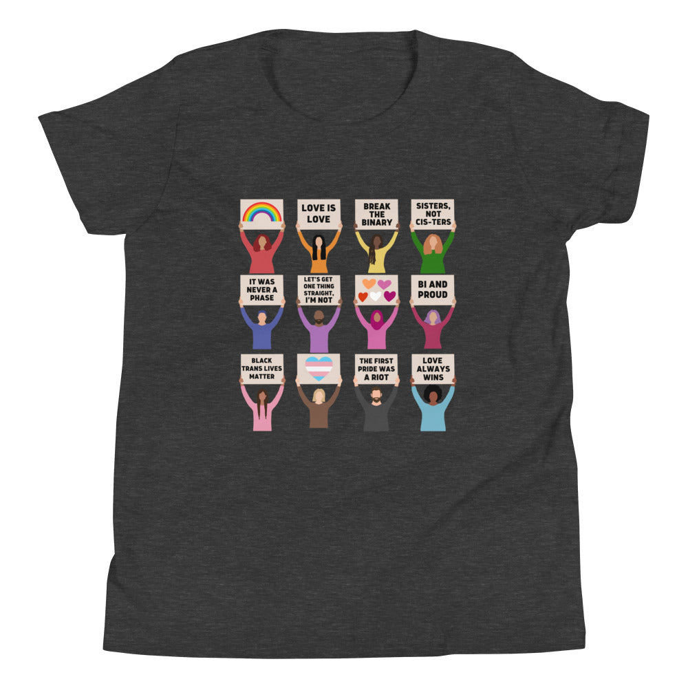 LGBTQIA+ Pride Protest Youth T-Shirt