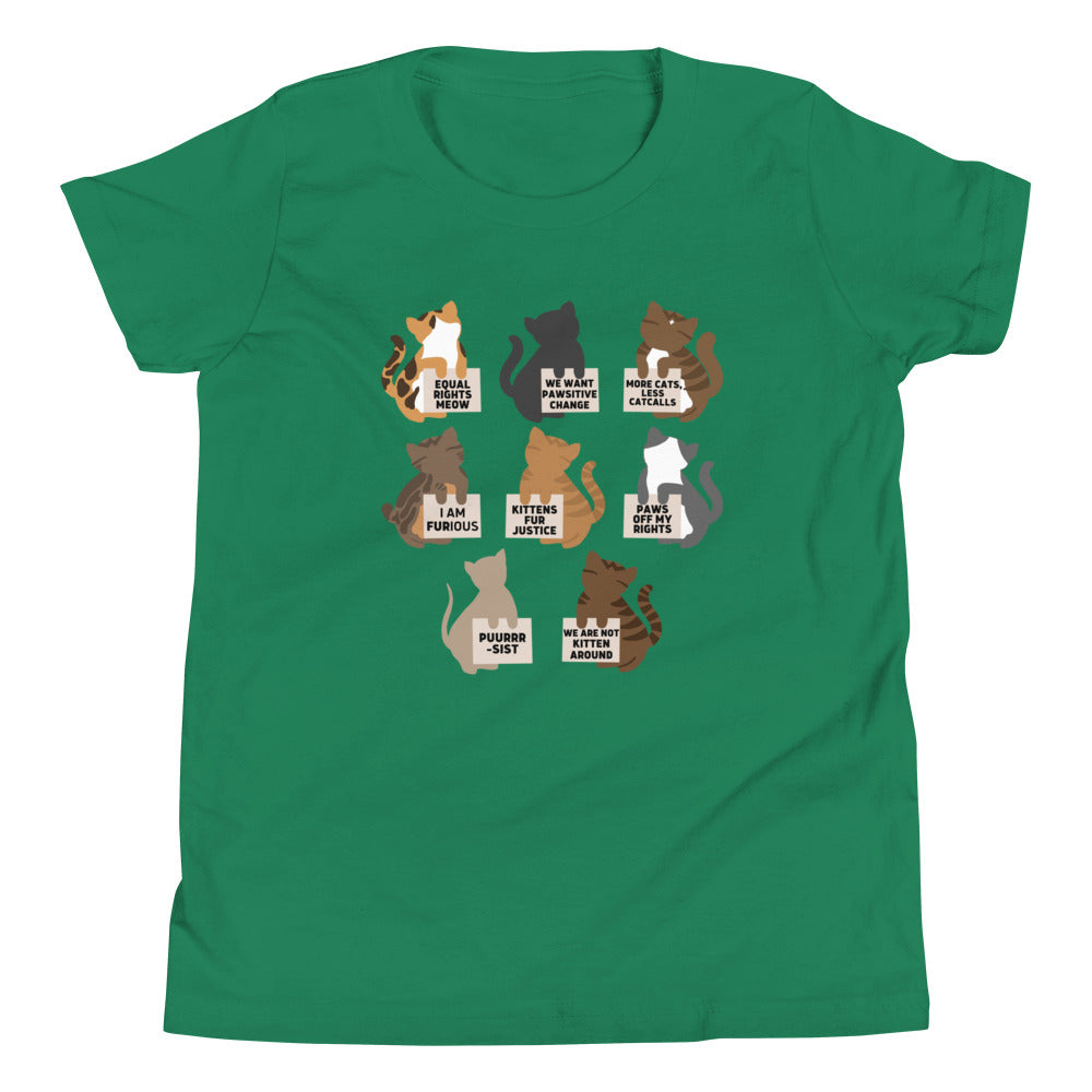 Protesting Cats Youth T-Shirt