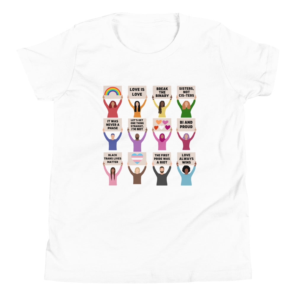 LGBTQIA+ Pride Protest Youth T-Shirt
